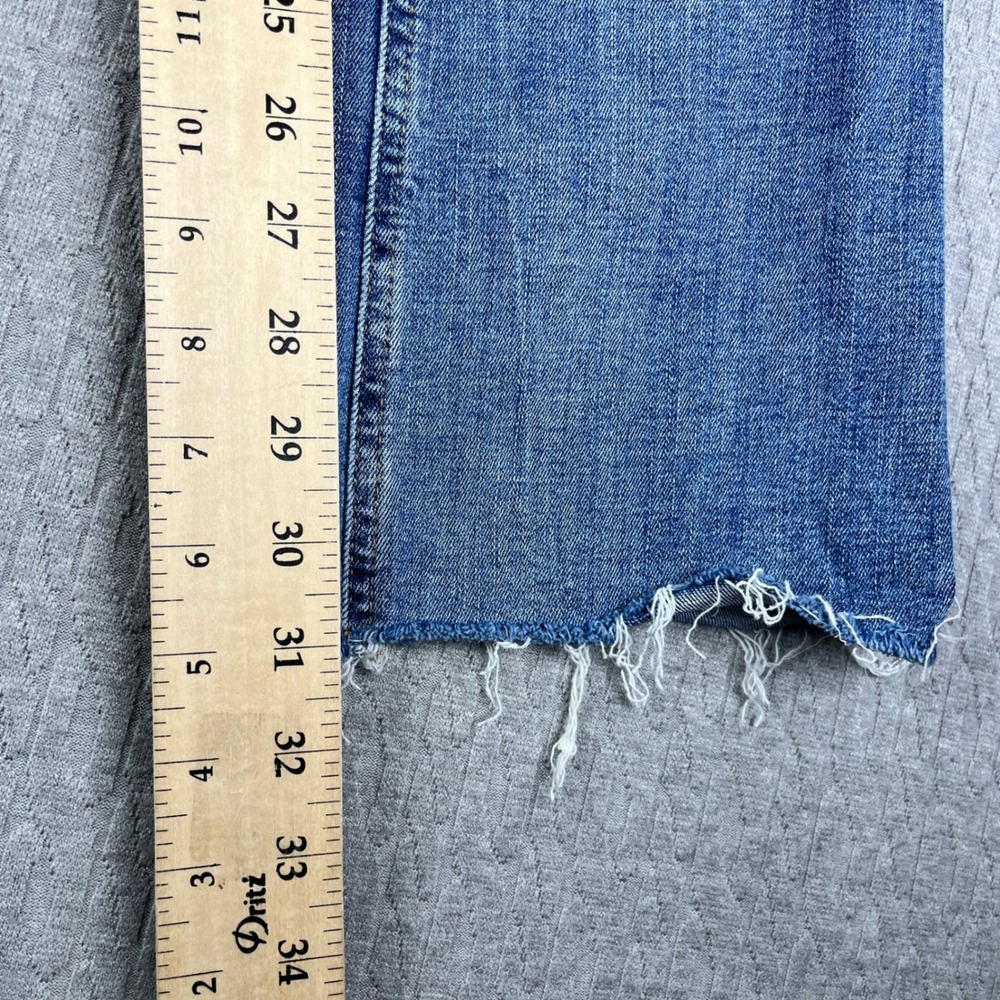 Zara Bootcut Jeans Women 2/23X31 Blue High Rise Flare Raw Hem Light wash - Picture 5 of 10